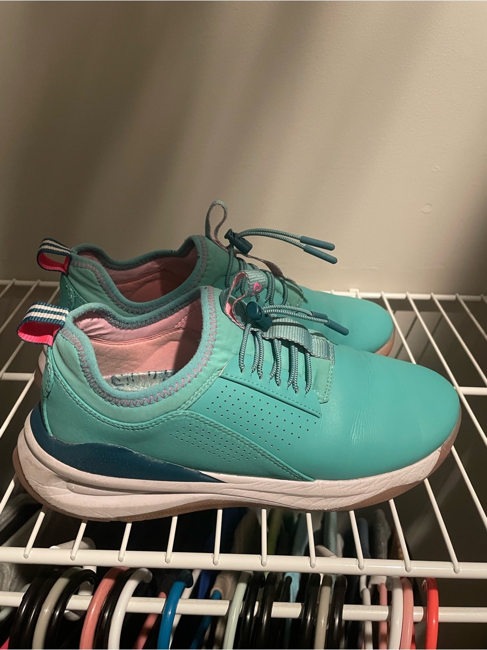 Clove Women's Teal and Pink Sneakers - W8.5